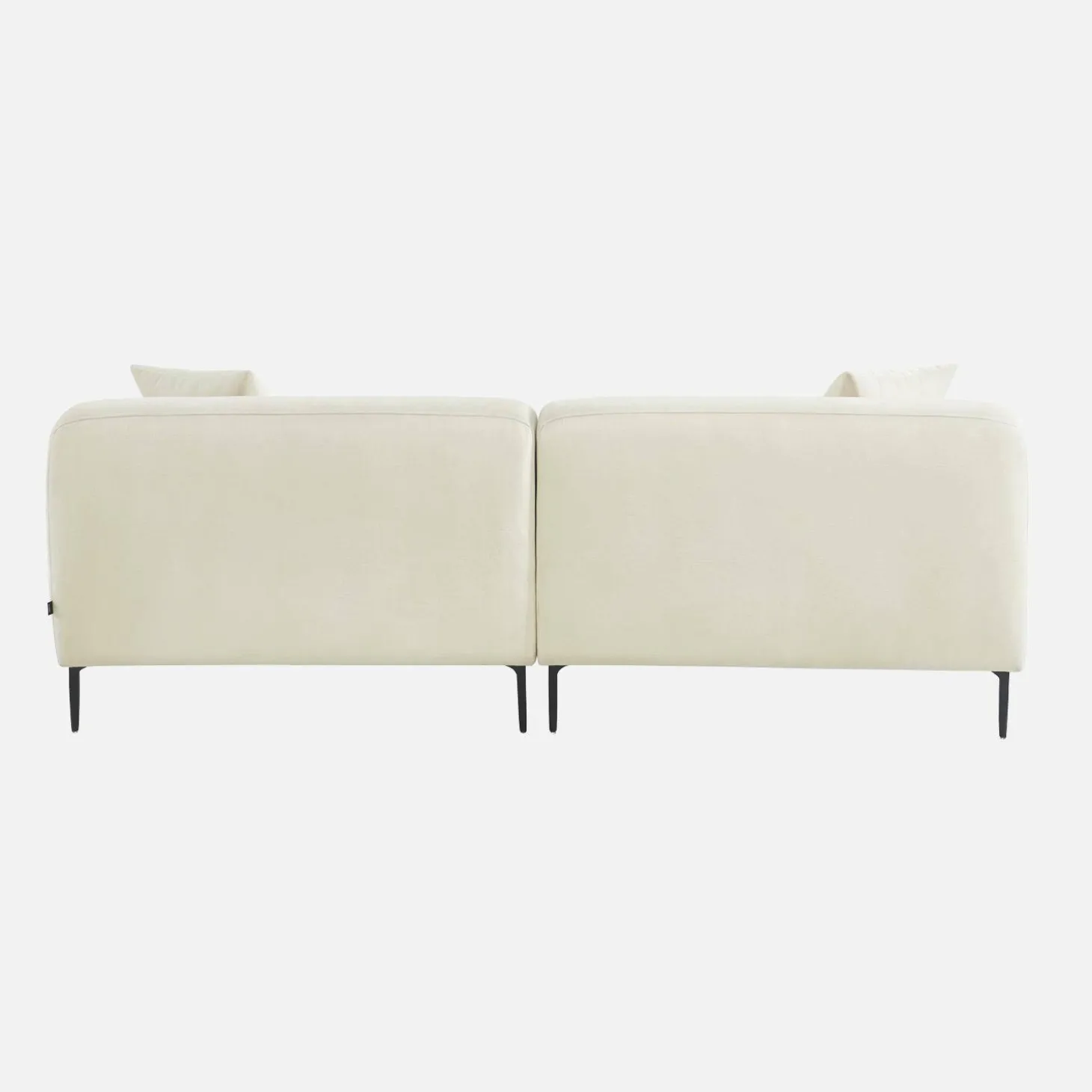 3-Sitzer Ecksofa mit Stoffbezug und Metallfüßen