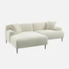 3-Sitzer Ecksofa mit Stoffbezug und Metallfüßen