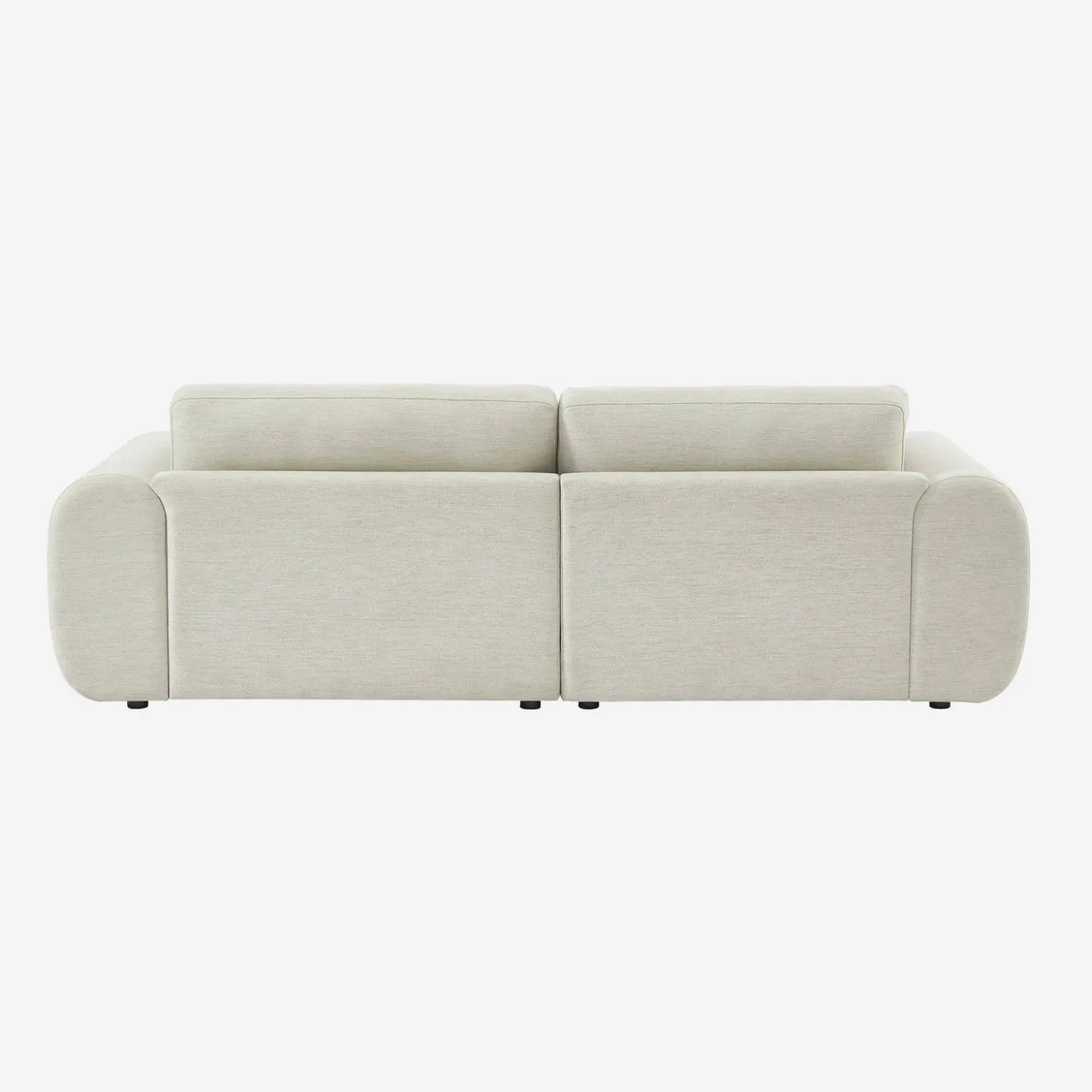 3-Sitzer Ecksofa mit Stoffbezug und runden Füßen, Recamiere links