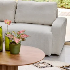 3-Sitzer Ecksofa Recamiere links mit Stoffbezug