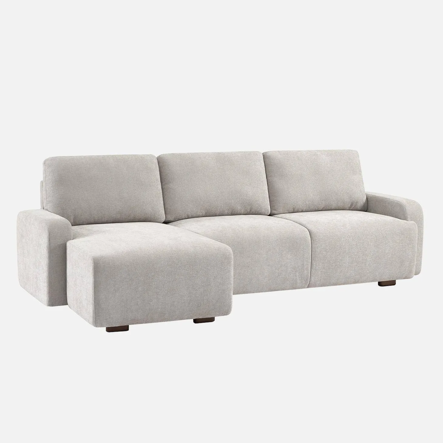 3-Sitzer Ecksofa Recamiere links mit Stoffbezug