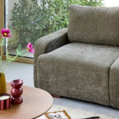 3-Sitzer Ecksofa Recamiere rechts mit Stoffbezug