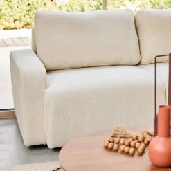 3-Sitzer Ecksofa Recamiere rechts mit Stoffbezug
