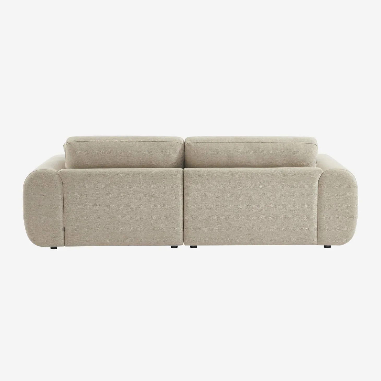3-Sitzer Ecksofa Recamiere rechts mit Stoffbezug, runde Füße