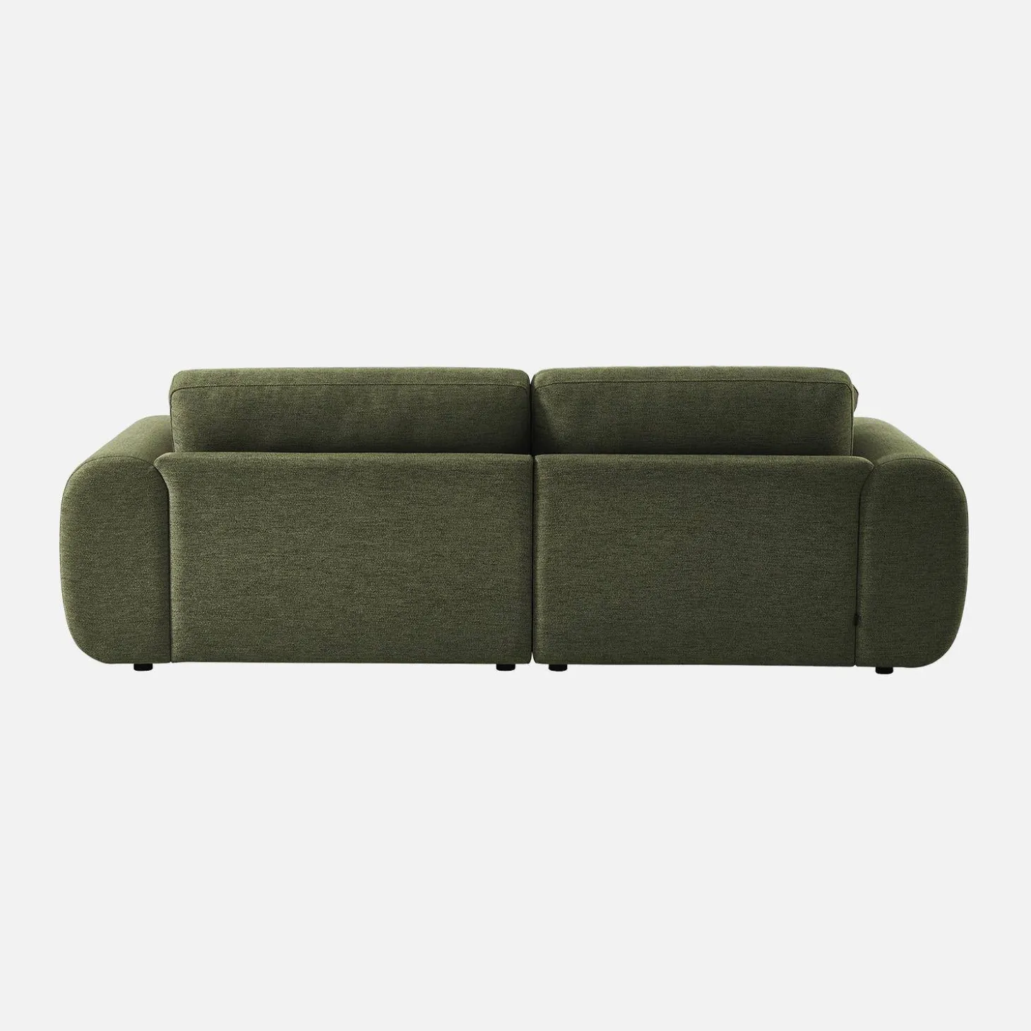3-Sitzer Ecksofa Recamiere rechts mit Stoffbezug, runde Füße
