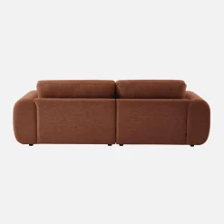 3-Sitzer Ecksofa Recamiere rechts mit Stoffbezug, runde Füße