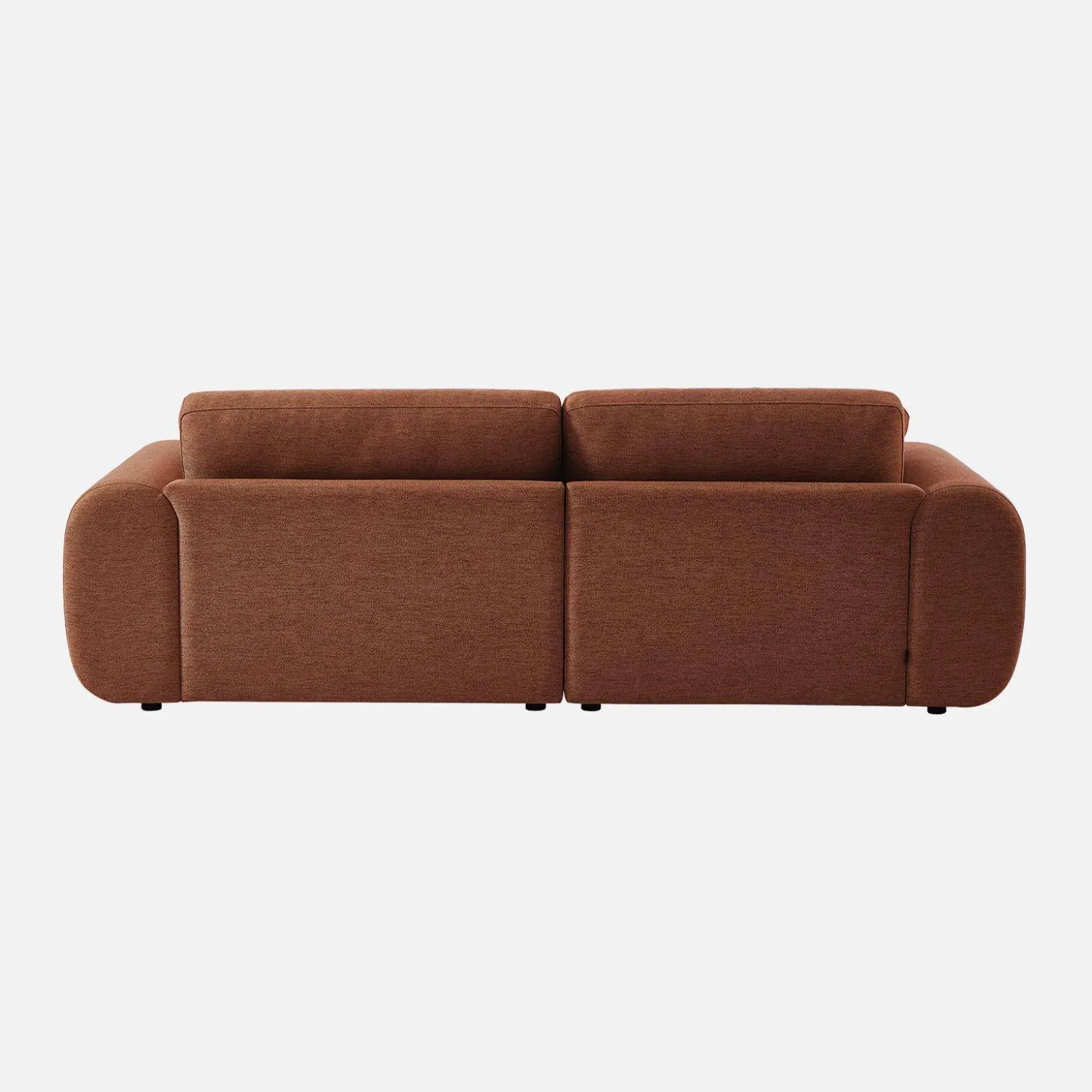 3-Sitzer Ecksofa Recamiere rechts mit Stoffbezug, runde Füße