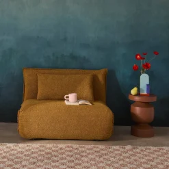 1-Sitzer Schlafsessel mit Bezug aus strukturiertem Bouclé