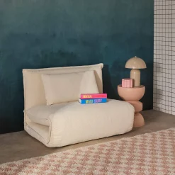 1-Sitzer Schlafsessel mit Bezug aus strukturiertem Bouclé