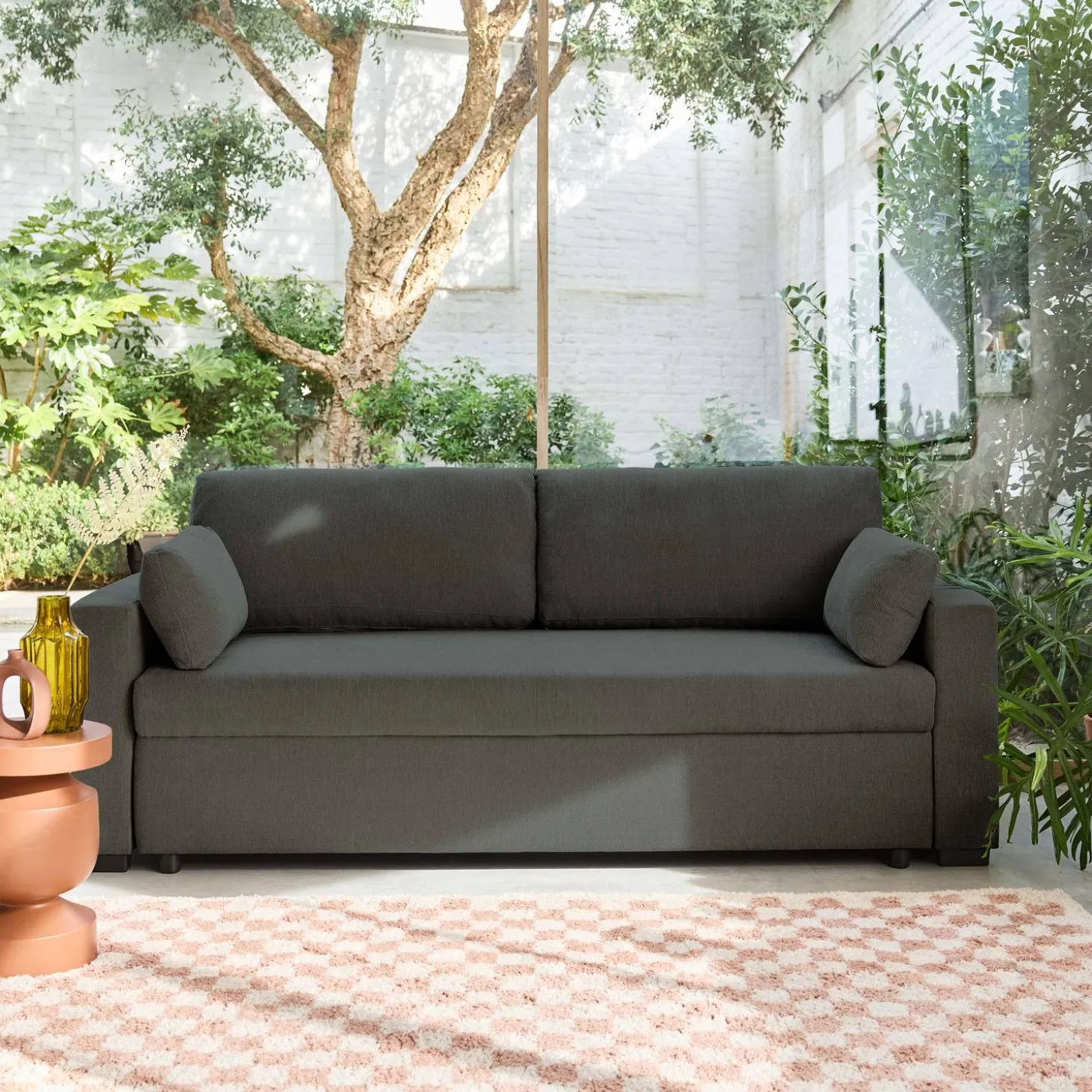 3-Sitzer Schlafsofa Chenille-Bezug