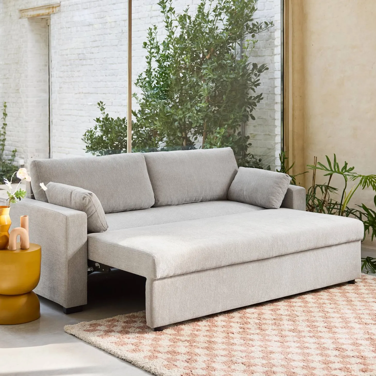 3-Sitzer Schlafsofa Chenille-Bezug