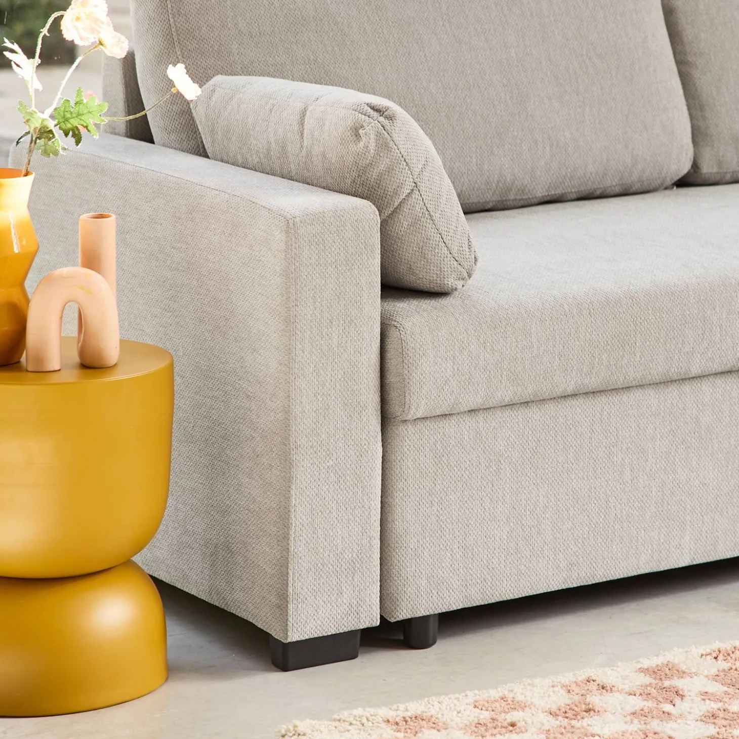 3-Sitzer Schlafsofa Chenille-Bezug