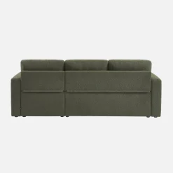 3-Sitzer Schlafsofa mit beidseitig montierbarer Recamiere und Bouclé-Bezug