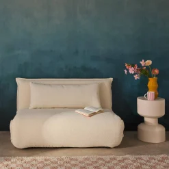 2-Sitzer Schlafsofa mit Bezug aus strukturiertem Bouclé