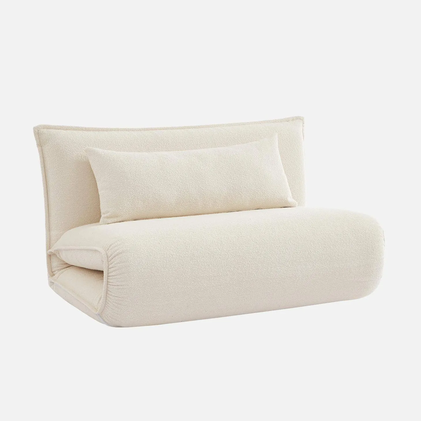 2-Sitzer Schlafsofa mit Bezug aus strukturiertem Bouclé
