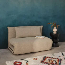 2-Sitzer Schlafsofa mit Bezug aus strukturiertem Bouclé