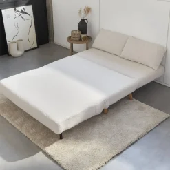 2-Sitzer Schlafsofa mit Bouclé-Bezug