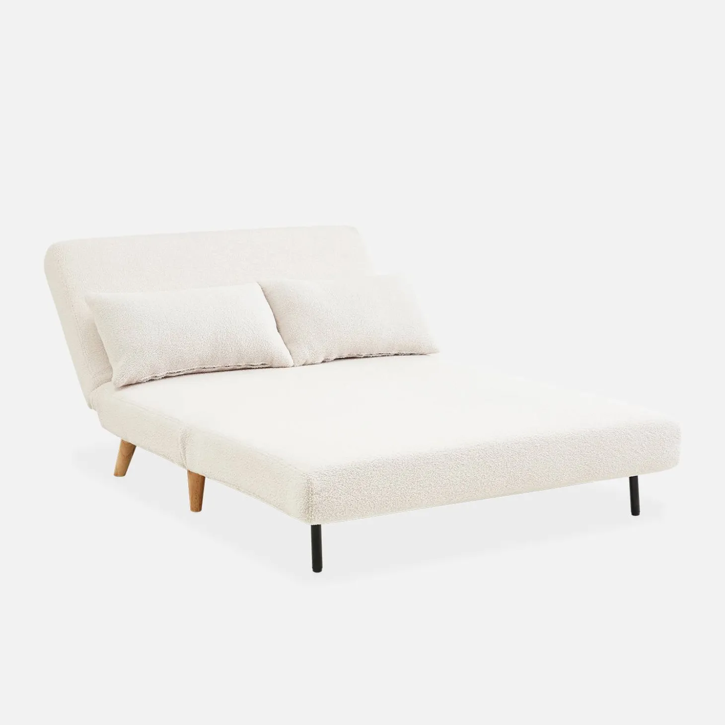 2-Sitzer Schlafsofa mit Bouclé-Bezug
