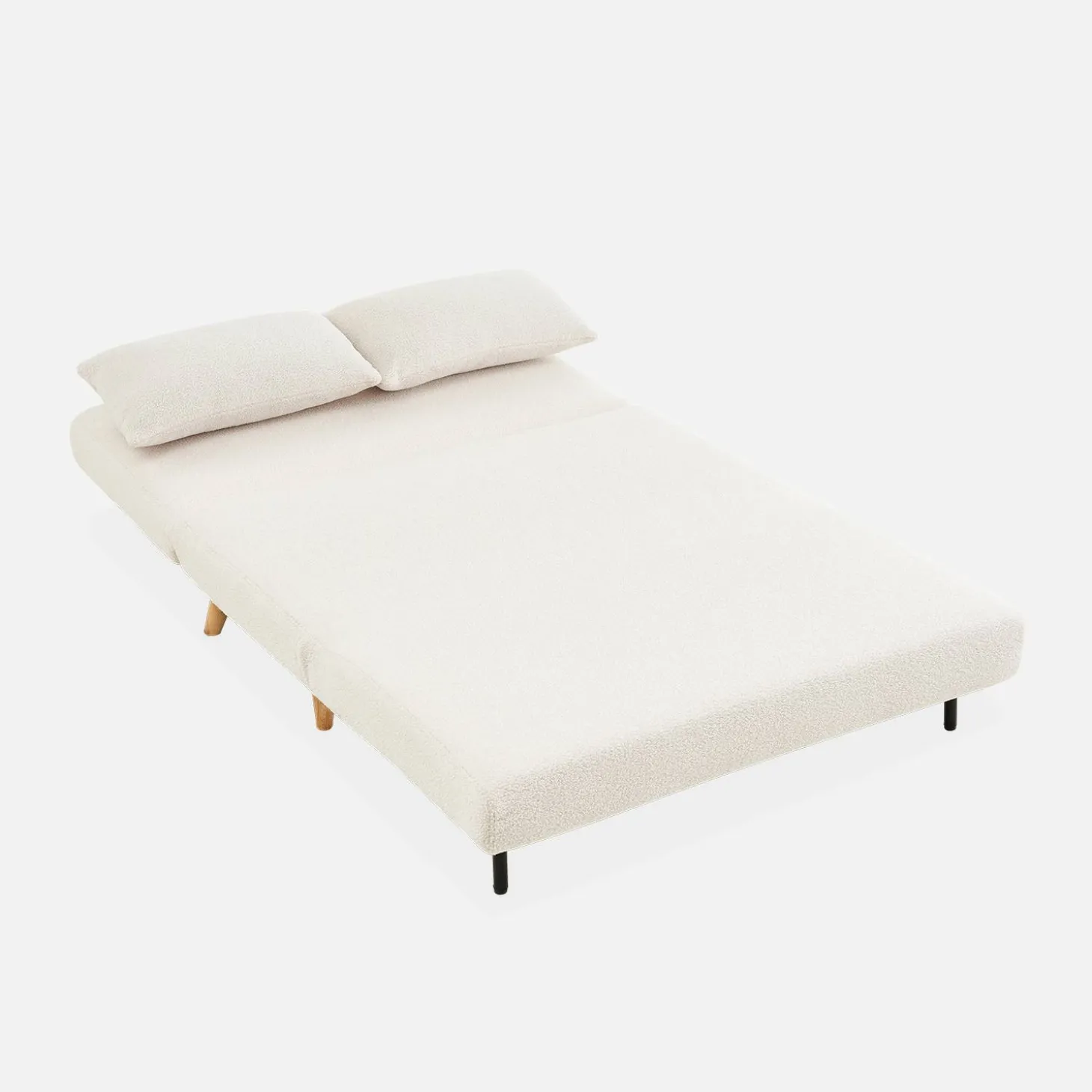 2-Sitzer Schlafsofa mit Bouclé-Bezug