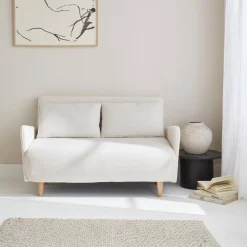 2-Sitzer Schlafsofa mit Bouclé-Bezug
