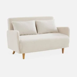 2-Sitzer Schlafsofa mit Bouclé-Bezug