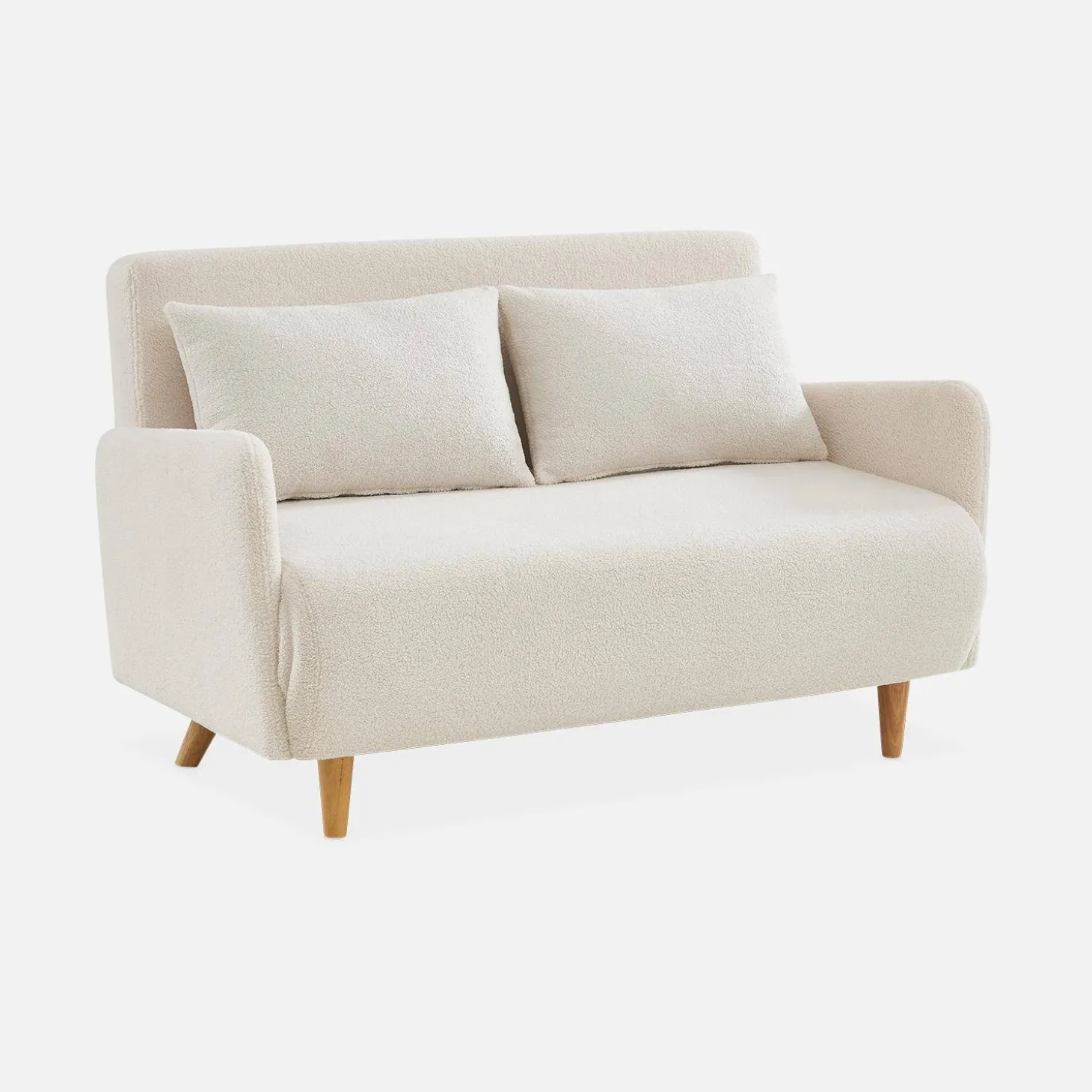 2-Sitzer Schlafsofa mit Bouclé-Bezug