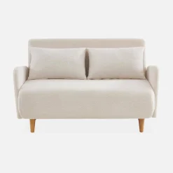 2-Sitzer Schlafsofa mit Bouclé-Bezug