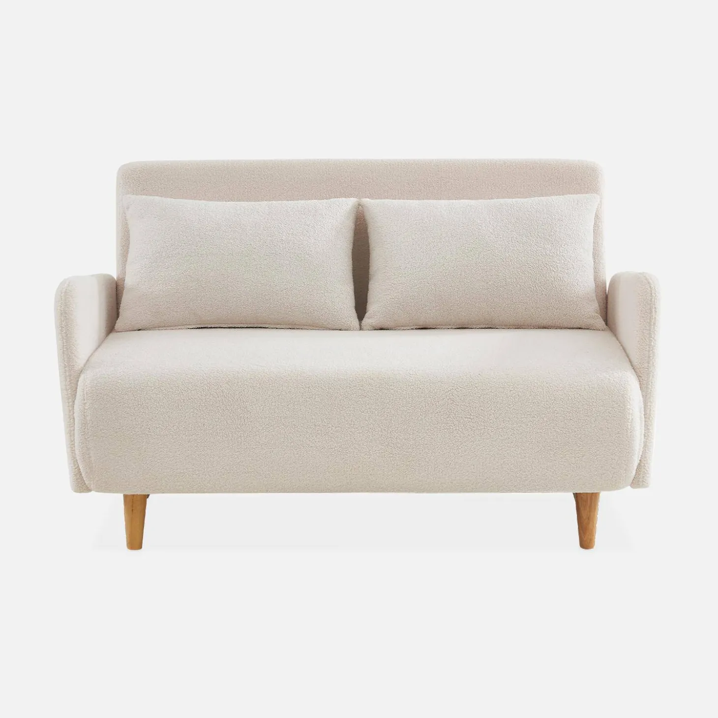 2-Sitzer Schlafsofa mit Bouclé-Bezug