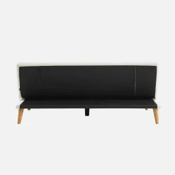 3-Sitzer Schlafsofa mit Bouclé-Bezug und Holzfüßen