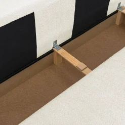 3-Sitzer-Schlafsofa mit Bouclé-Bezug und Stauraum
