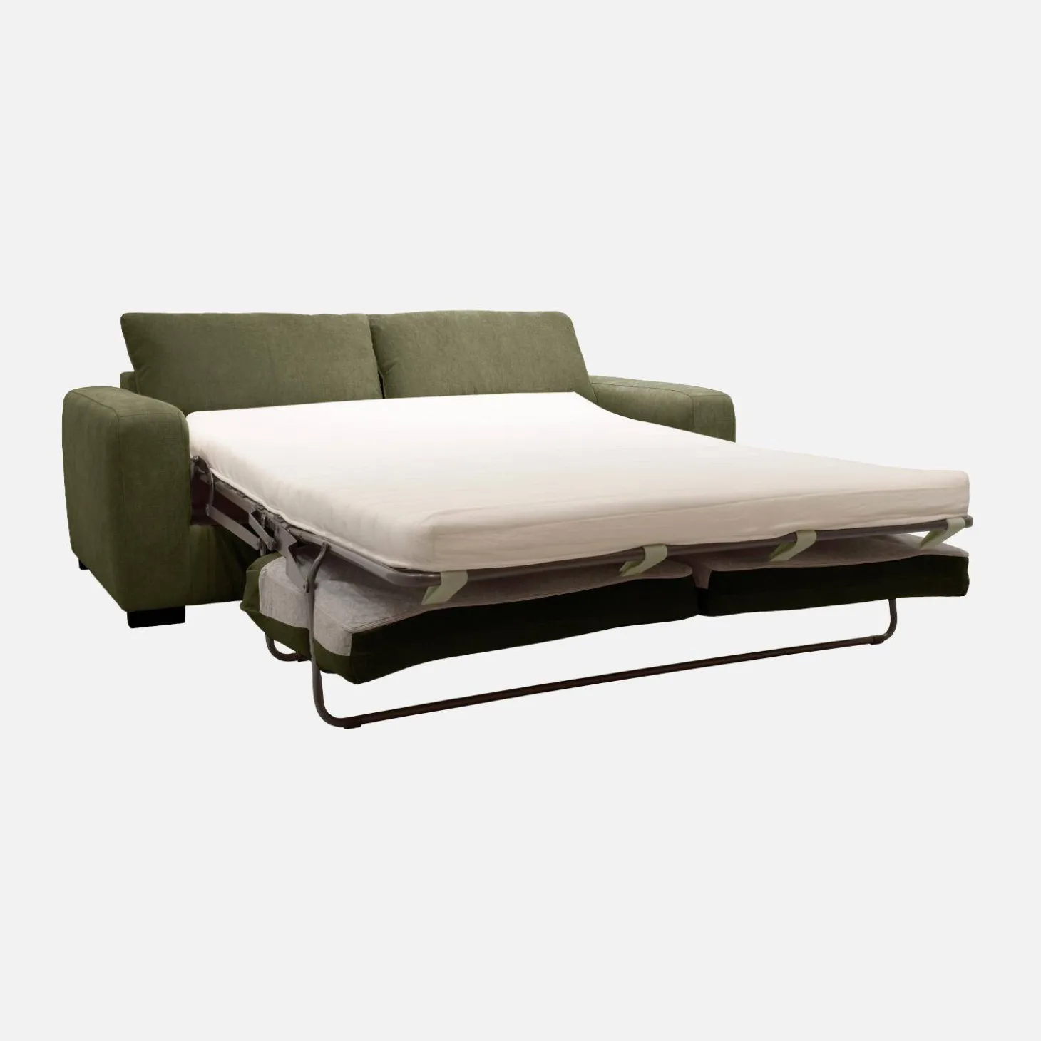 3-Sitzer Schlafsofa mit Chenille-Bezug und 10 cm Matratze - Hergestellt in Frankreich