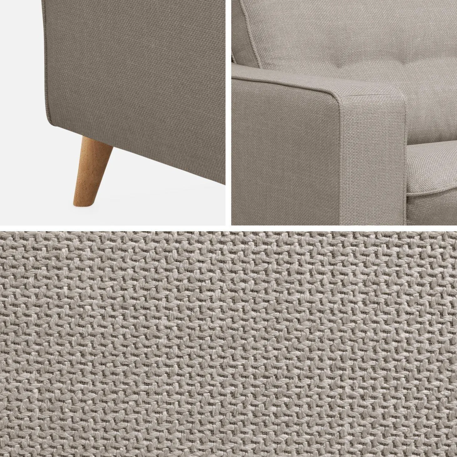 3-Sitzer Schlafsofa mit 12cm dicker Matratze