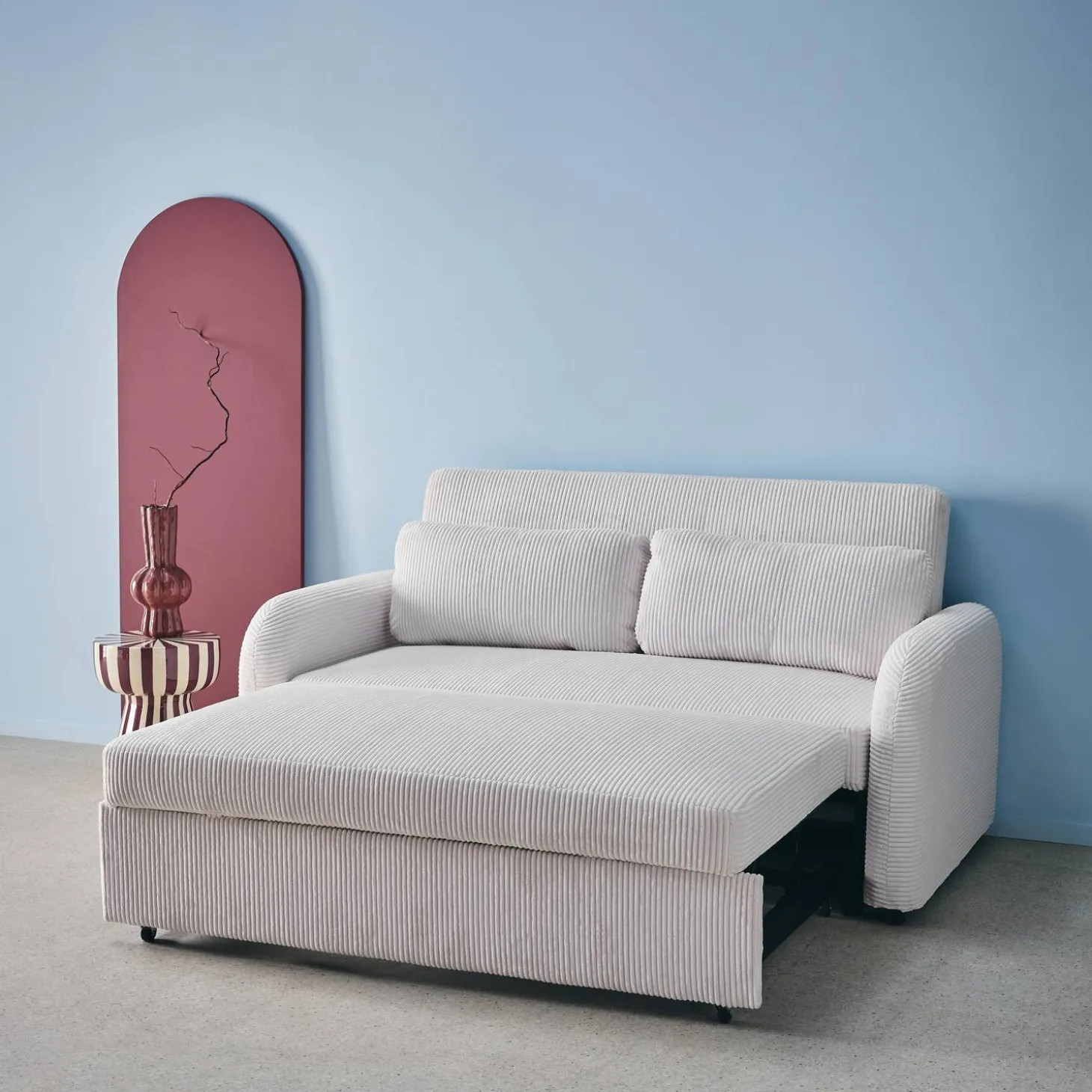 2-Sitzer Schlafsofa mit Cordbezug