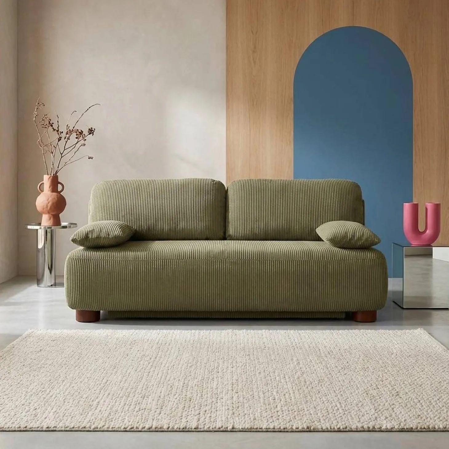 3-Sitzer Schlafsofa mit Cordbezug