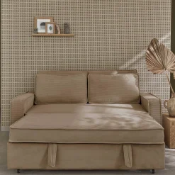 2-Sitzer Schlafsofa mit Cordbezug B 172,5 x T 91,5 x H 88,5cm