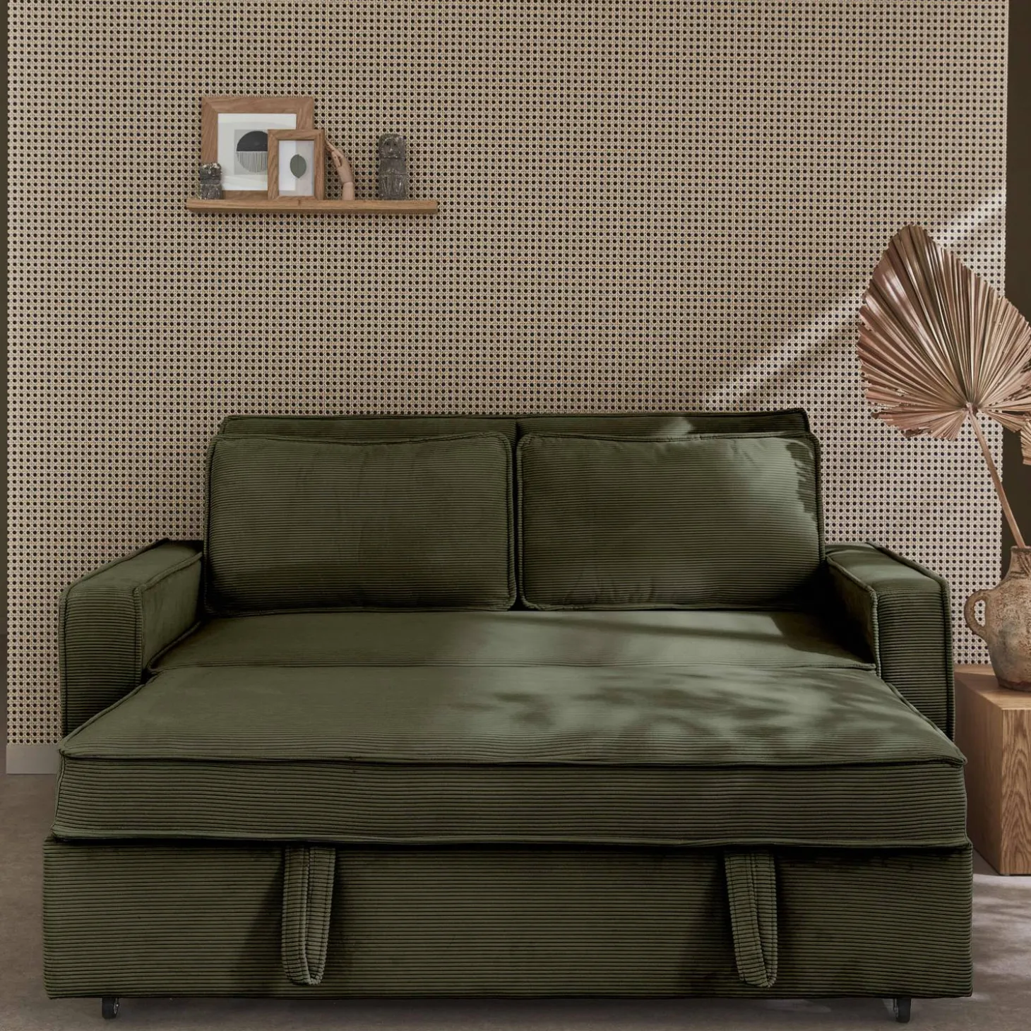 2-Sitzer Schlafsofa mit Cordbezug B 172,5 x T 91,5 x H 88,5cm