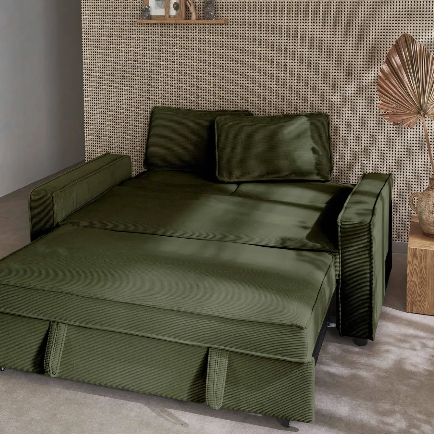 2-Sitzer Schlafsofa mit Cordbezug B 172,5 x T 91,5 x H 88,5cm