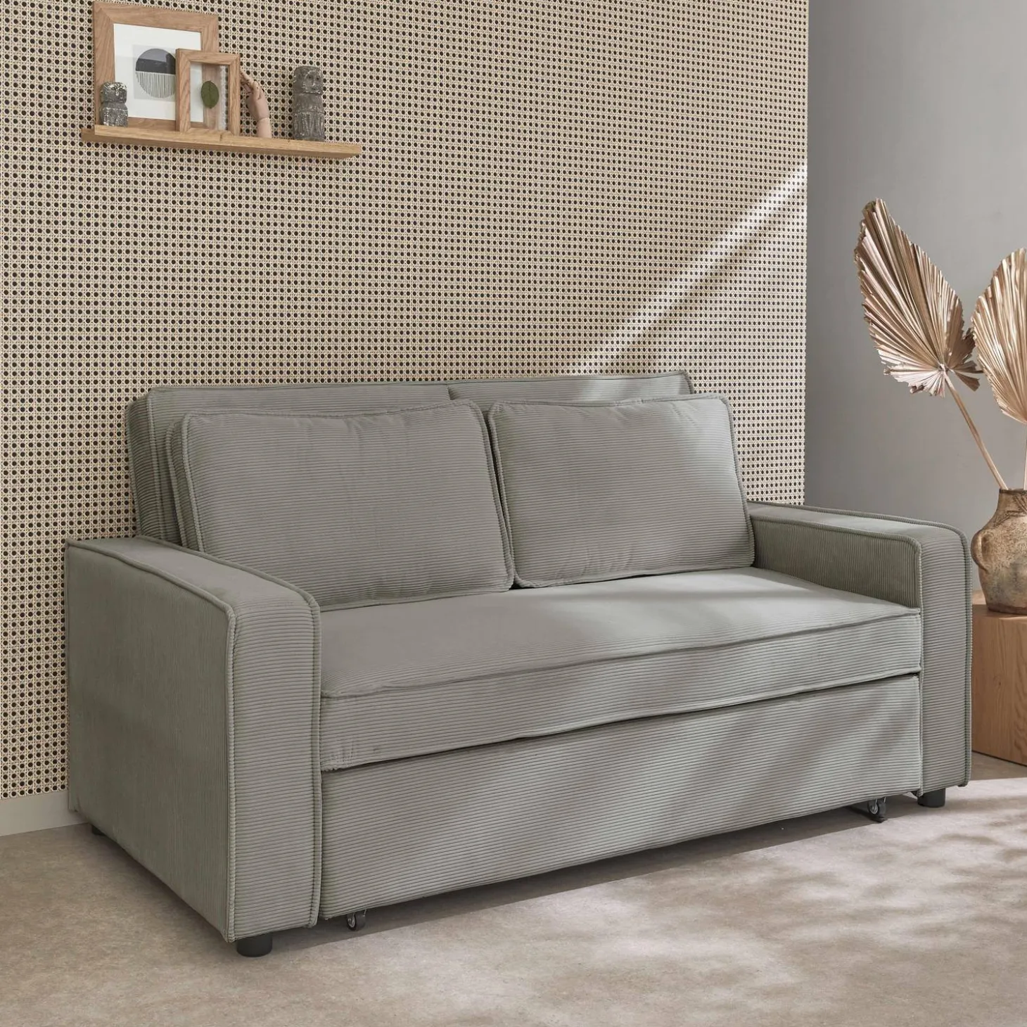 2-Sitzer Schlafsofa mit Cordbezug B 172,5 x T 91,5 x H 88,5cm