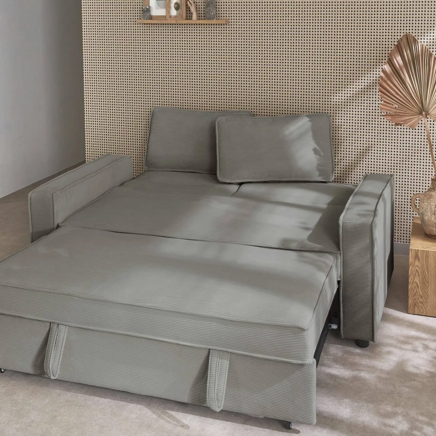 2-Sitzer Schlafsofa mit Cordbezug B 172,5 x T 91,5 x H 88,5cm