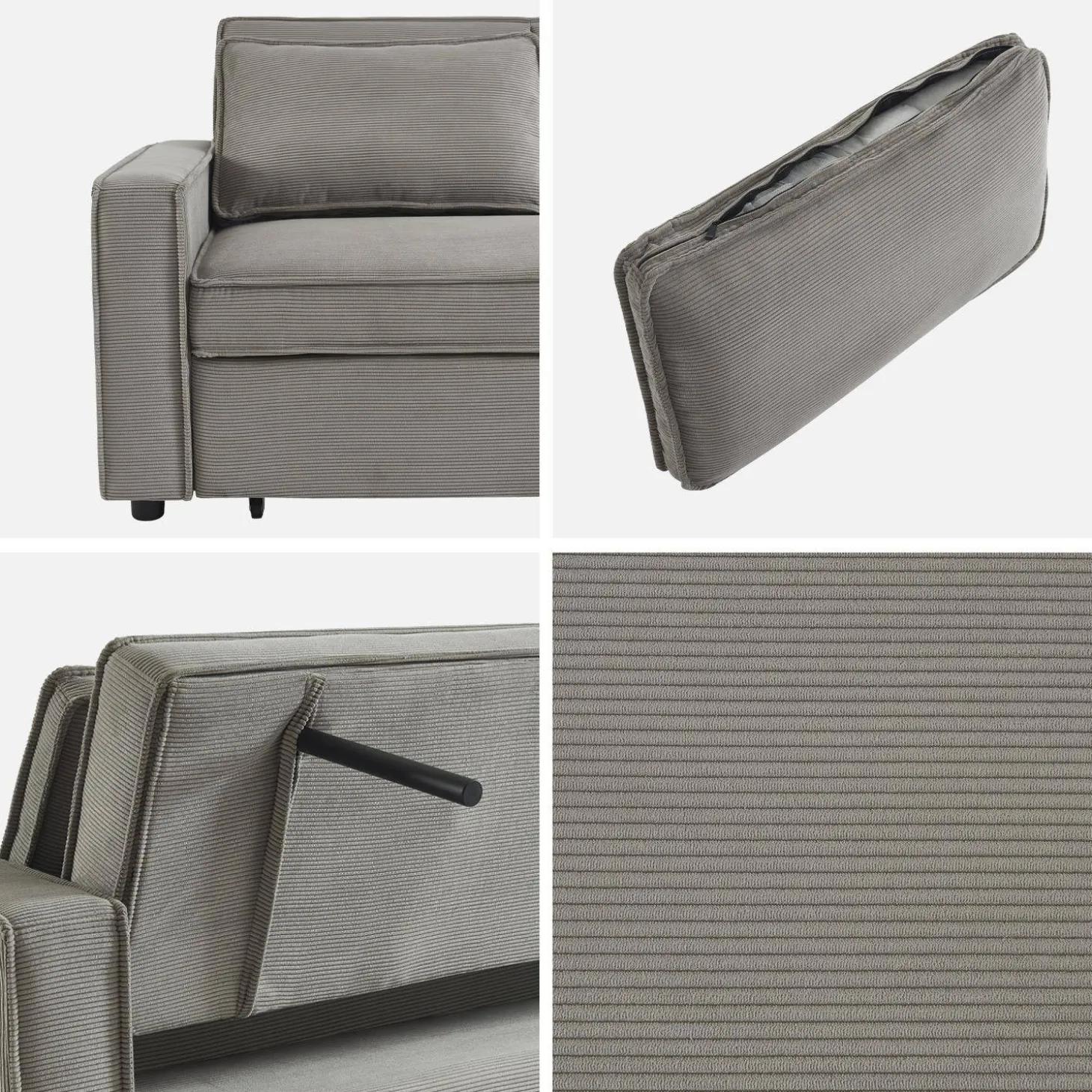 2-Sitzer Schlafsofa mit Cordbezug B 172,5 x T 91,5 x H 88,5cm