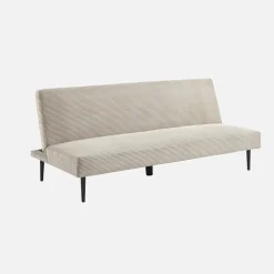 3-Sitzer Schlafsofa mit Cordbezug und Metallbeinen