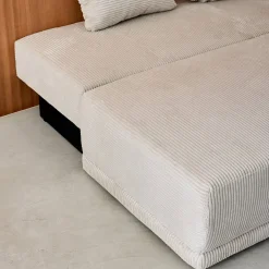 3-Sitzer Schlafsofa mit Cordbezug und Stauraum