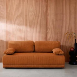 3-Sitzer Schlafsofa mit Cordbezug und Stauraum