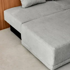 3-Sitzer Schlafsofa mit Cordbezug und Stauraum