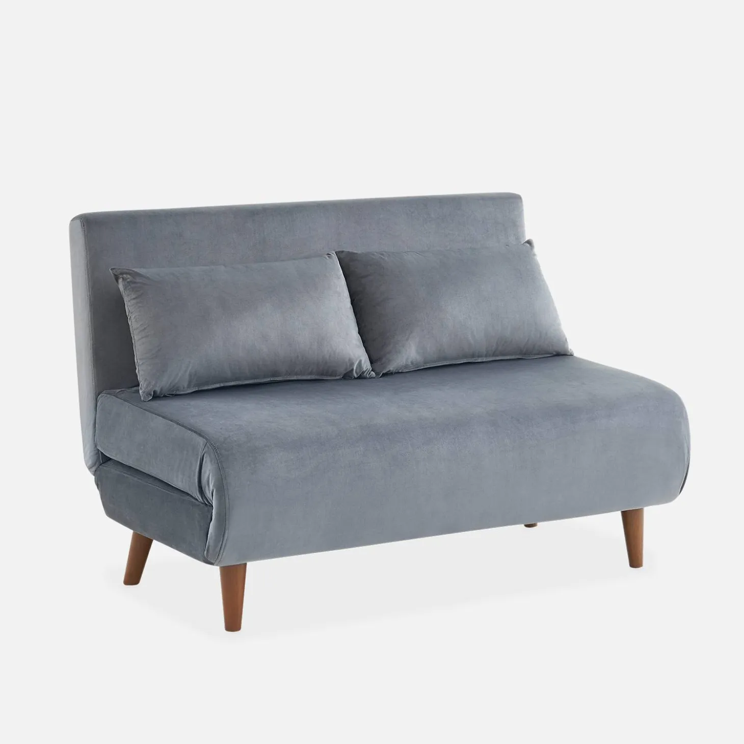 2-Sitzer Schlafsofa mit Holzbeinen