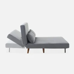 2-Sitzer Schlafsofa mit Holzbeinen