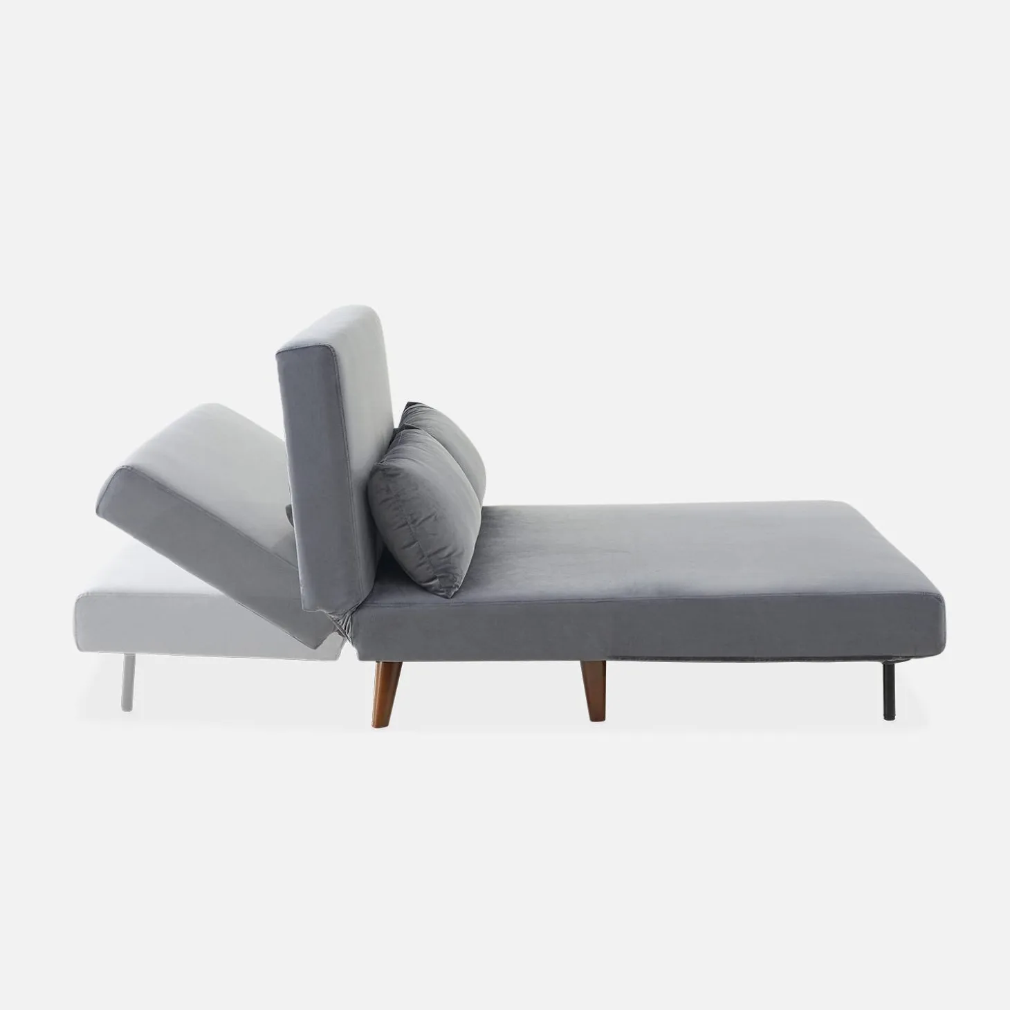 2-Sitzer Schlafsofa mit Holzbeinen