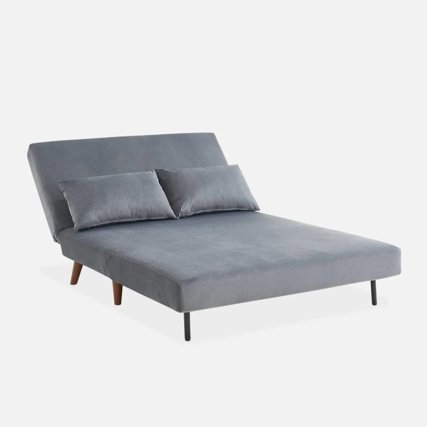 2-Sitzer Schlafsofa mit Holzbeinen