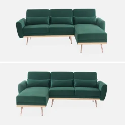 3-Sitzer Schlafsofa mit Recamiere
