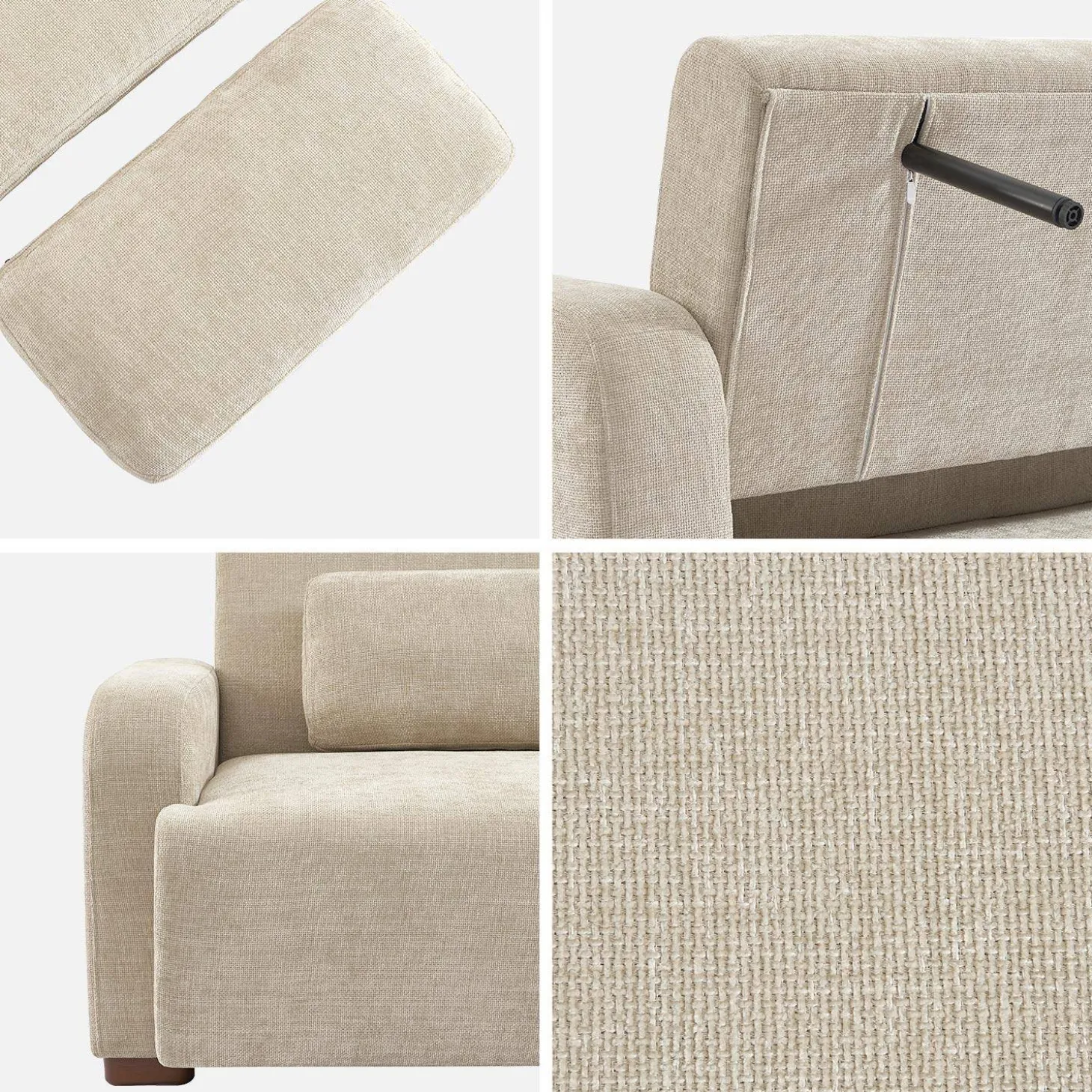 3-Sitzer Schlafsofa mit Stoffbezug